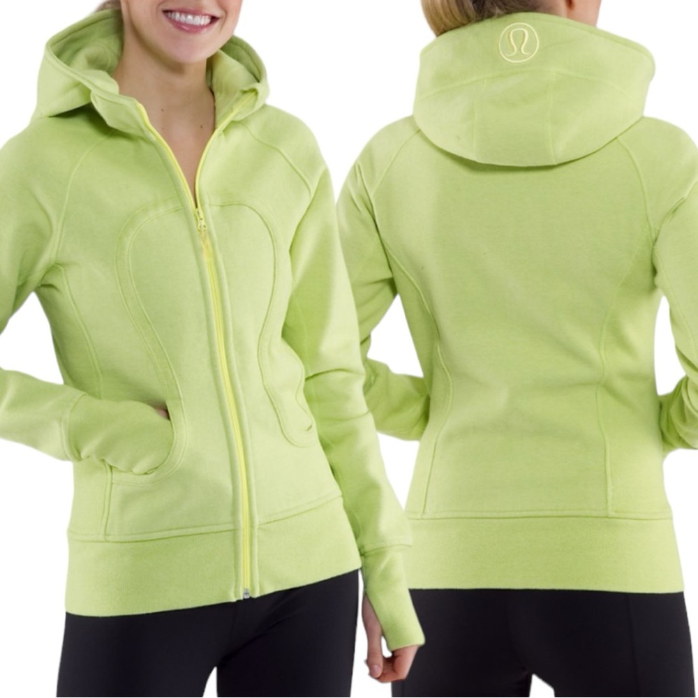 Lululemon Scuba Hoodie Size 6 Citron Yellow Green